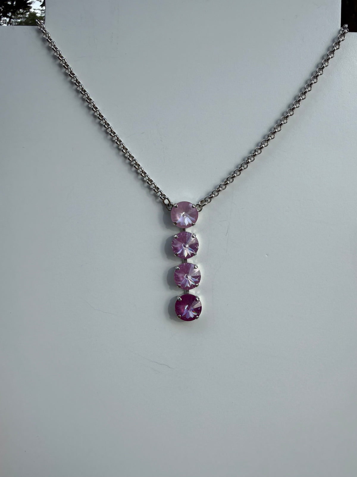 WETSTONE: Violet Bloom Noir Drop Necklace