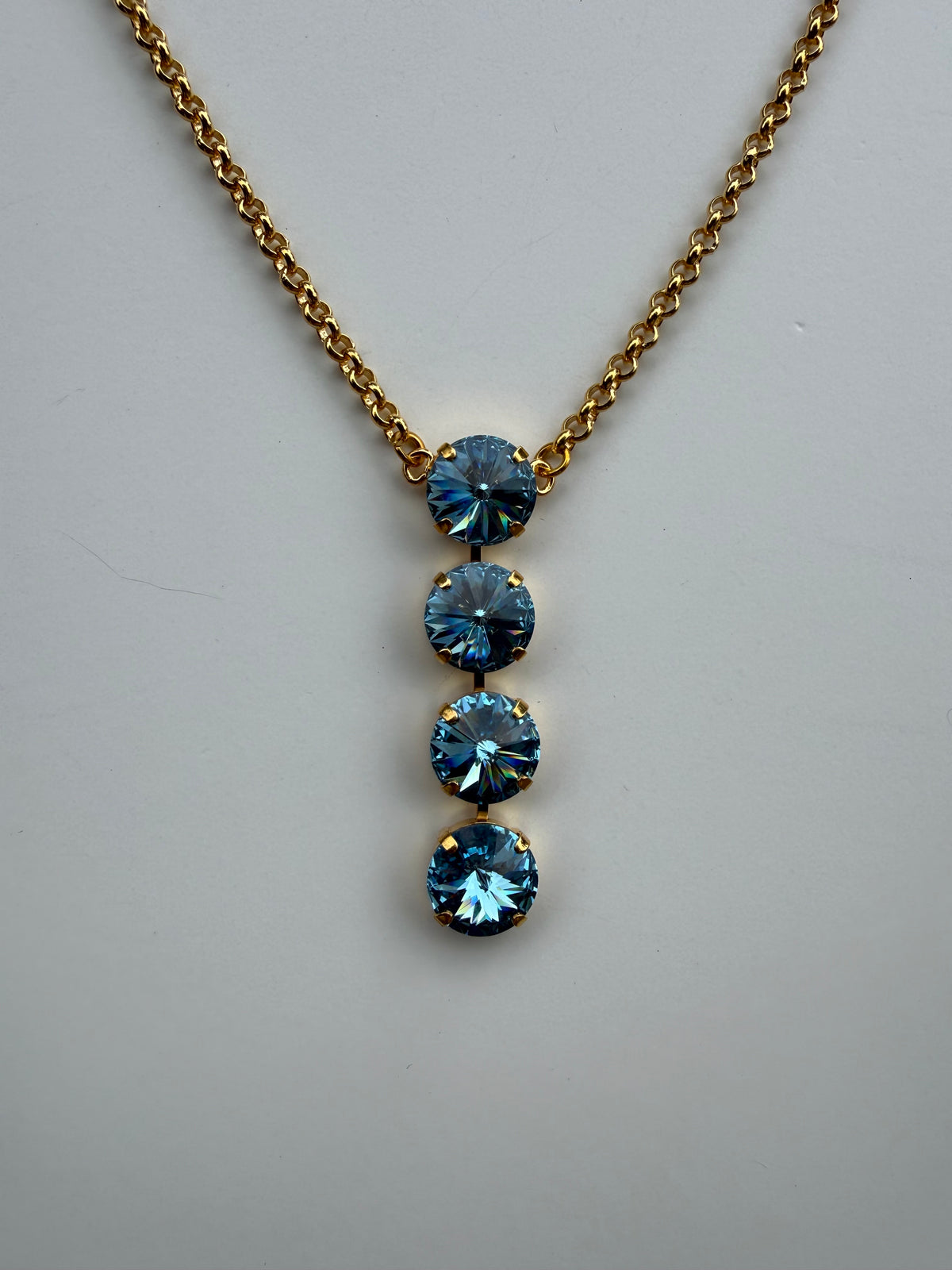 WETSTONE: Aqua Noir Drop Necklace