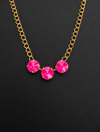 WETSTONE: Electric Pink Pond Pearls Necklace