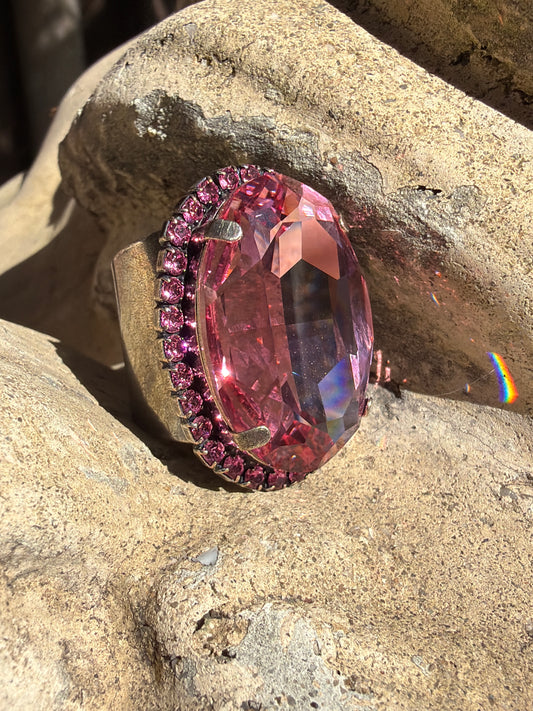 WETSTONE: Rose Silver Liz Taylor Ring