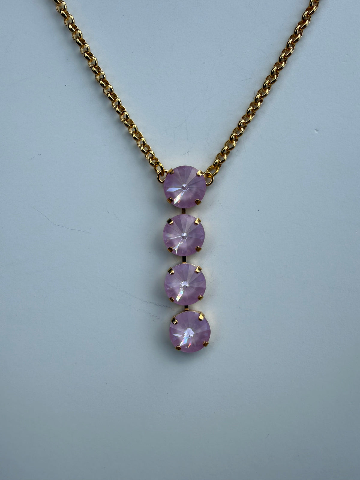 WETSTONE: Dusty Rose Noir Drop Necklace