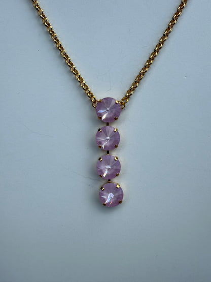 WETSTONE: Dusty Rose Noir Drop Necklace