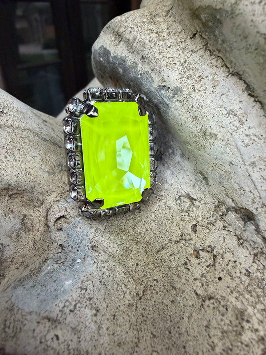 WETSTONE: Electric Yellow Femme Fatale Ring