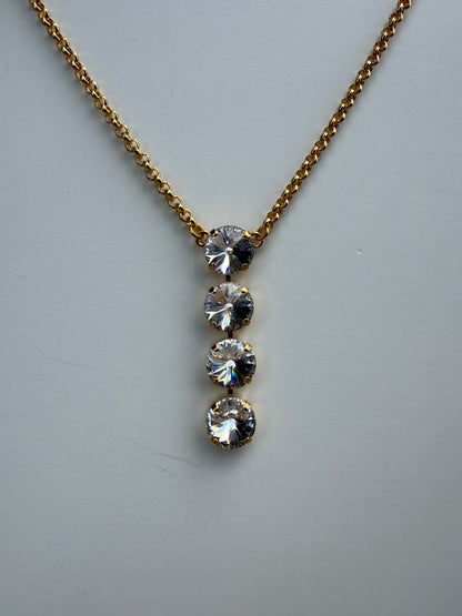 WETSTONE: Crystal Noir Drop Necklace