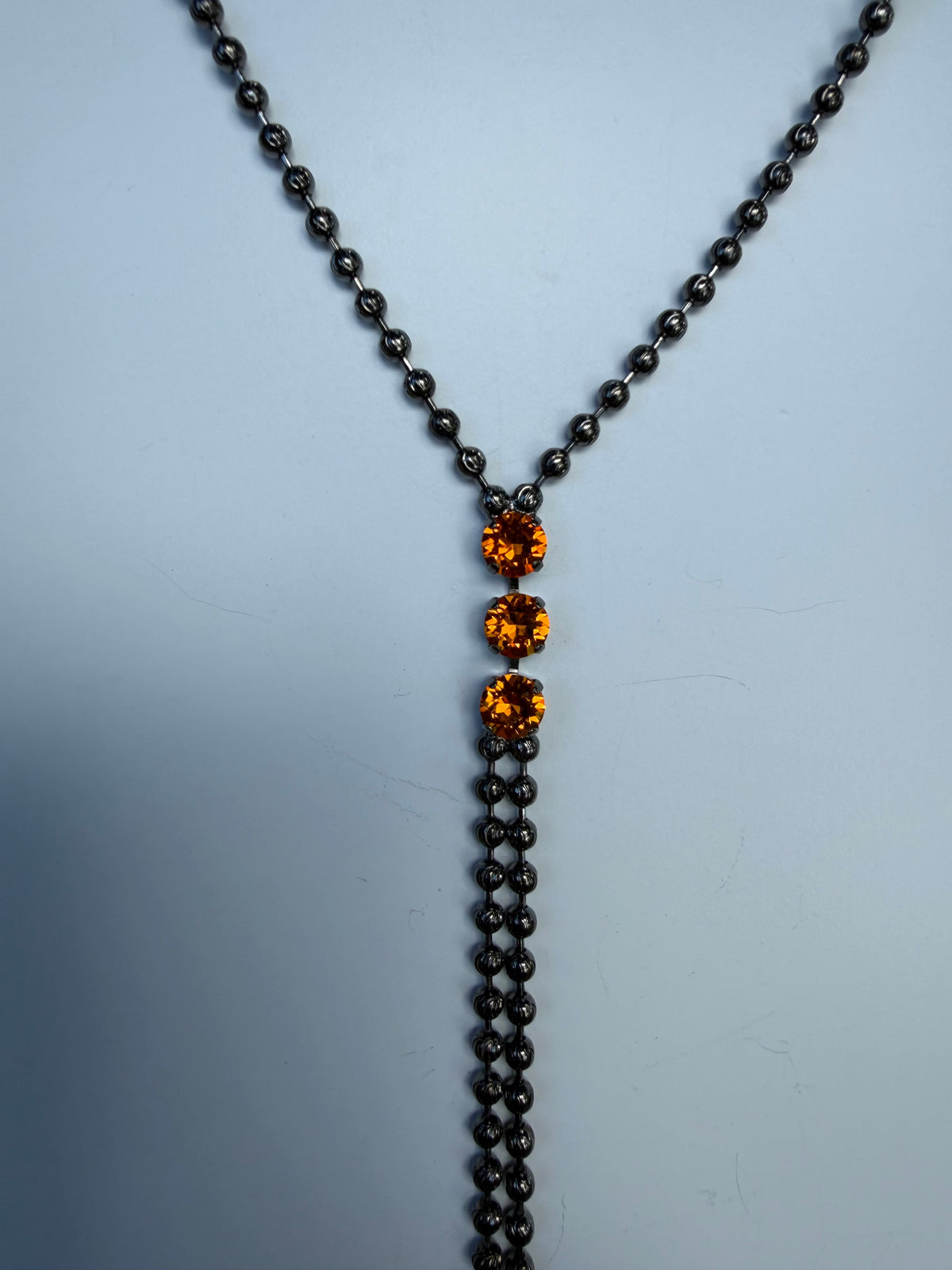 WETSTONE: Fire Orange Tadpole Necklace