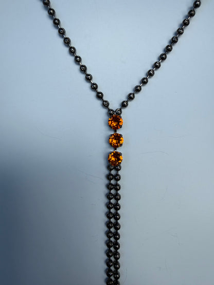 WETSTONE: Fire Orange Tadpole Necklace