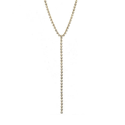 KASSANDRA NECKLACE IN CLEAR/ ANTIQUE GOLD