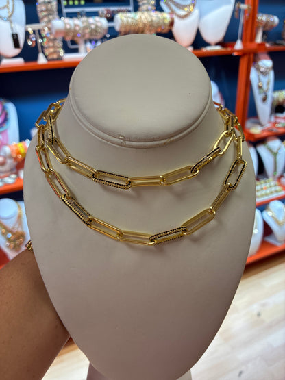 Black Emil 3 Link Necklace