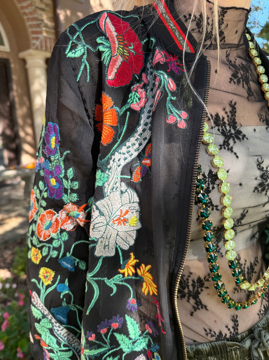 Bellezza Embroidered Bomber Jacket