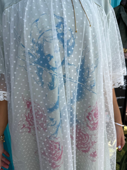 POLKA DOT CHERUB MESH LAYERED DRESS