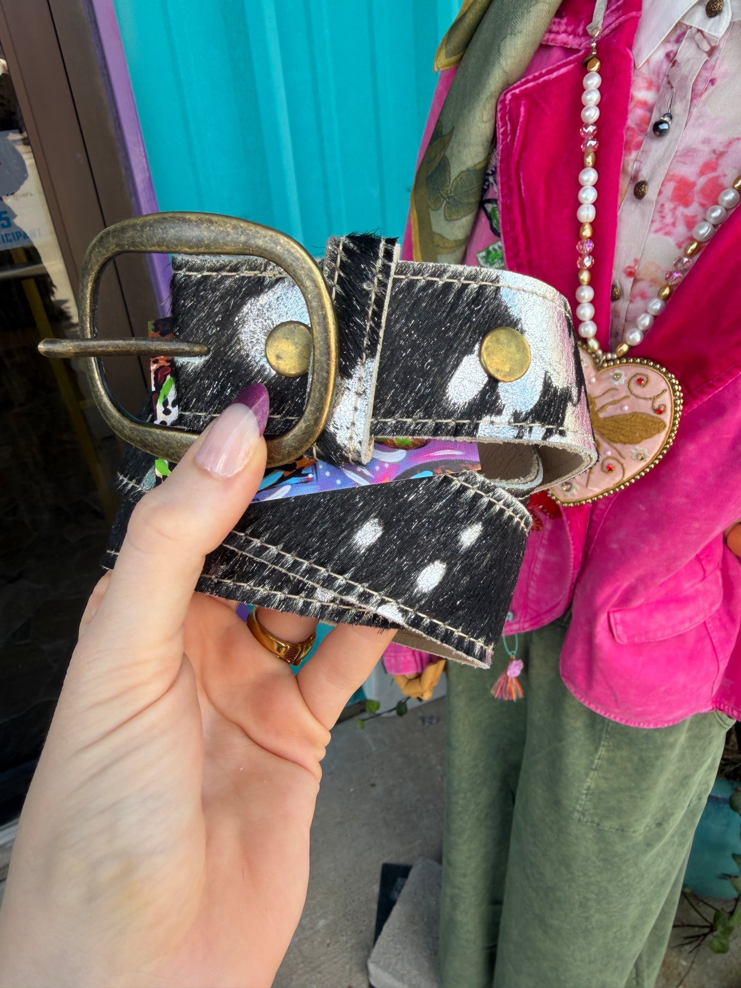 Always Misbehavin' Cowhide Belt