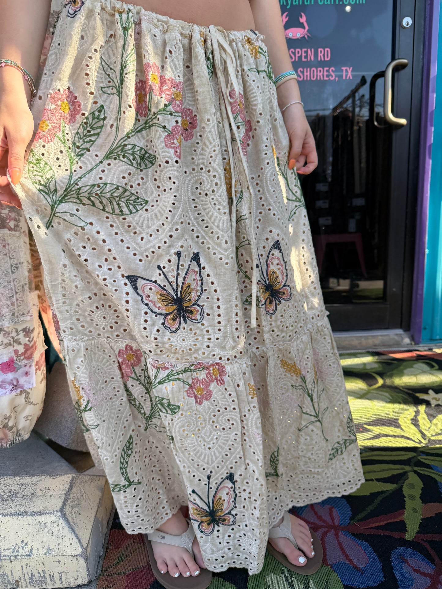 Wild Flower Eyelet Skirt