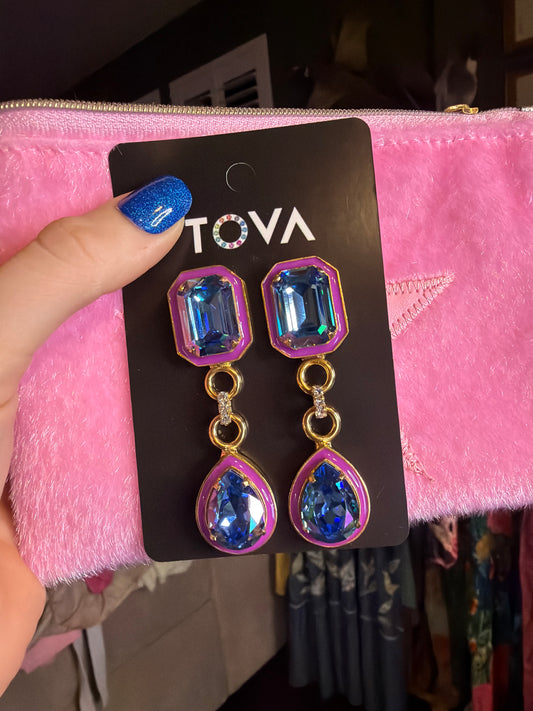 Dakota Long Earrings in Purple