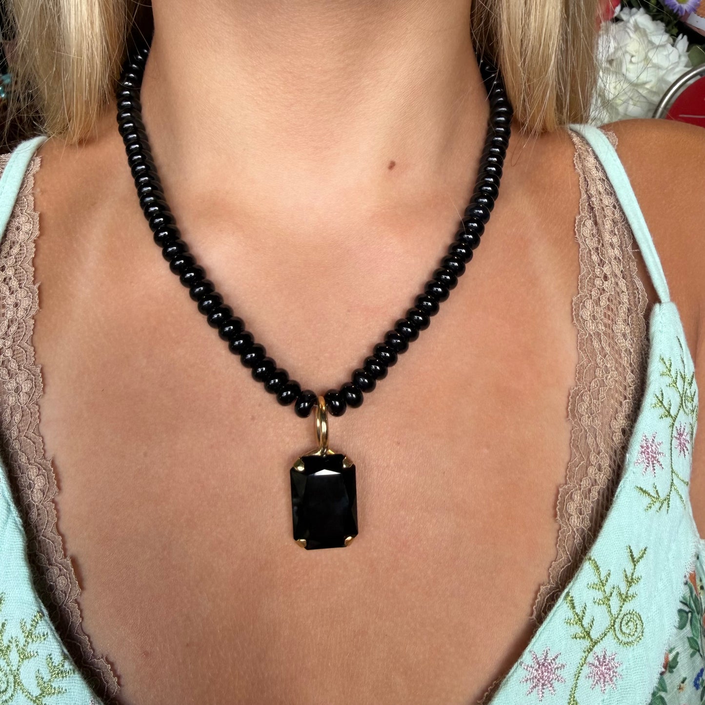 Jet Black Soleil Necklace