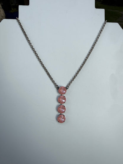 WETSTONE: Antique Flamingo Noir Drop Necklace