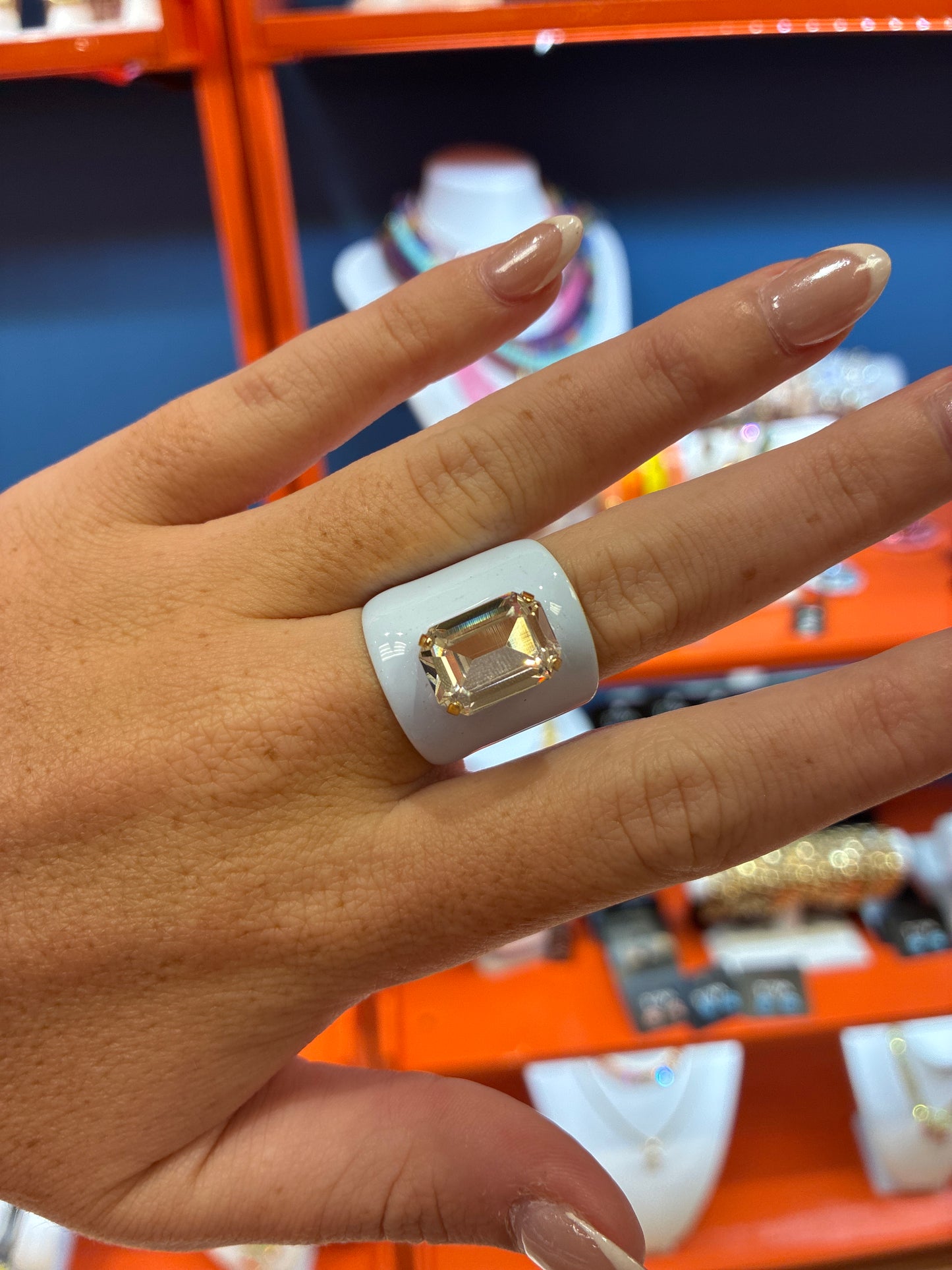 Roddy Baby Blue Enamel Ring