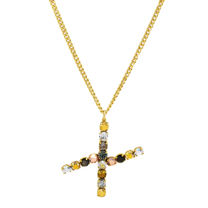 MONOGRAM NECKLACE IN COLORS IN METALLICS (ALPHABET)