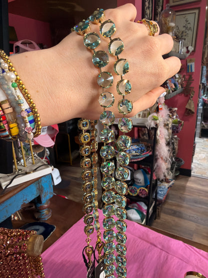 Celia Necklace in Aqua Bohemia Unfoiled