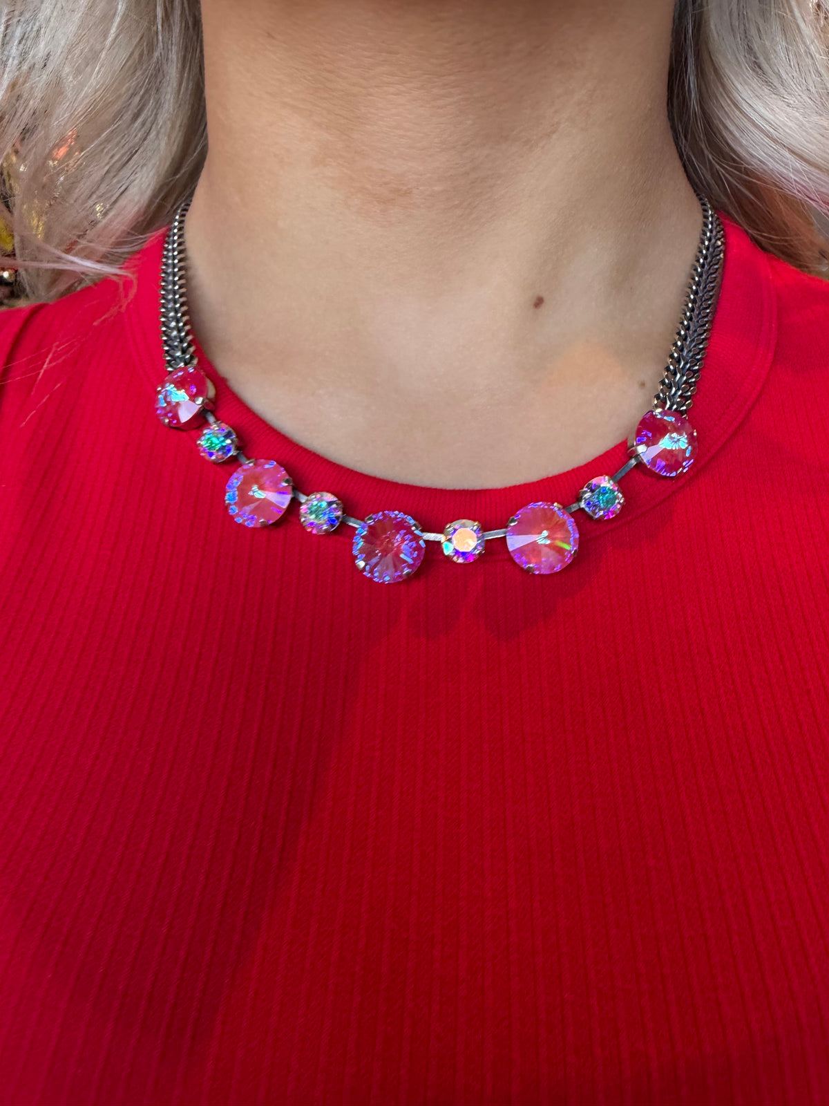 Wet Stone: Lipstick Blooms RIO necklace