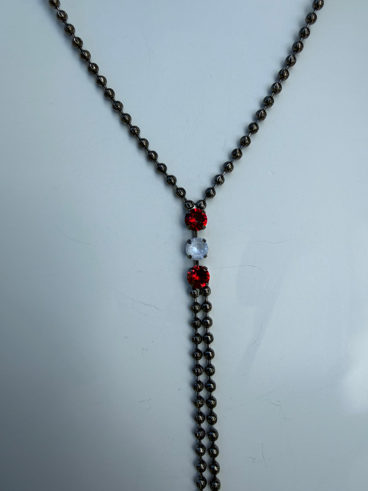 WETSTONE: Icy Ruby Tadpole Necklace