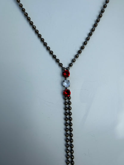 WETSTONE: Icy Ruby Tadpole Necklace