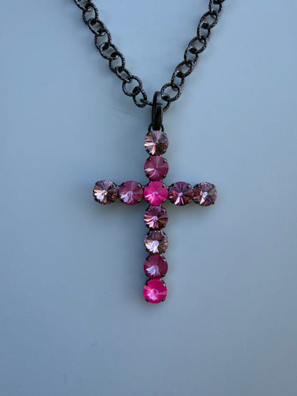 WETSTONE: Pallet Of Pink 3” Cross Necklace