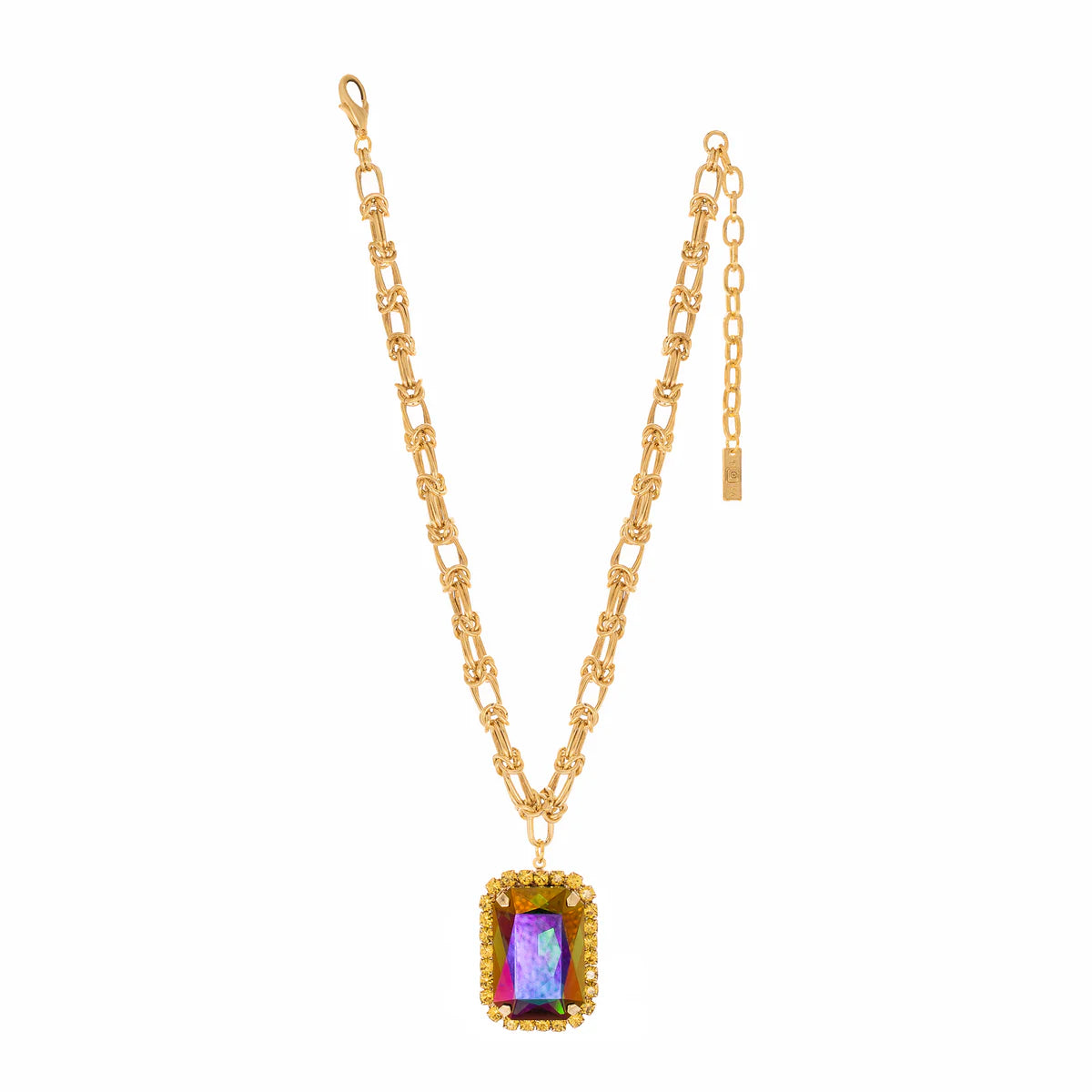 SOLEIL NECKLACE IN MAJESTIC GREEN BRANDY & LIGHT TOPAZ