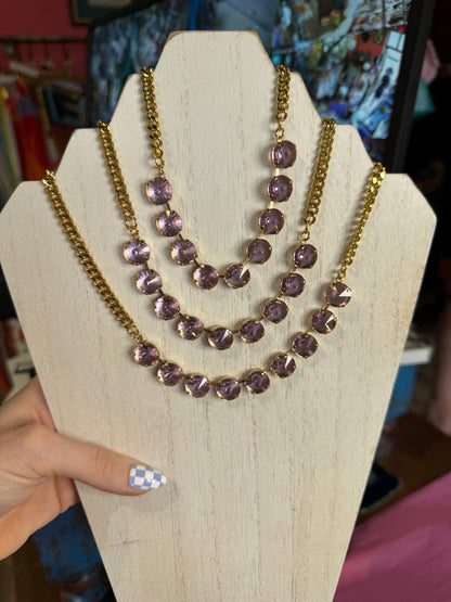 Mini Sofia Necklace in Violet Unfoiled