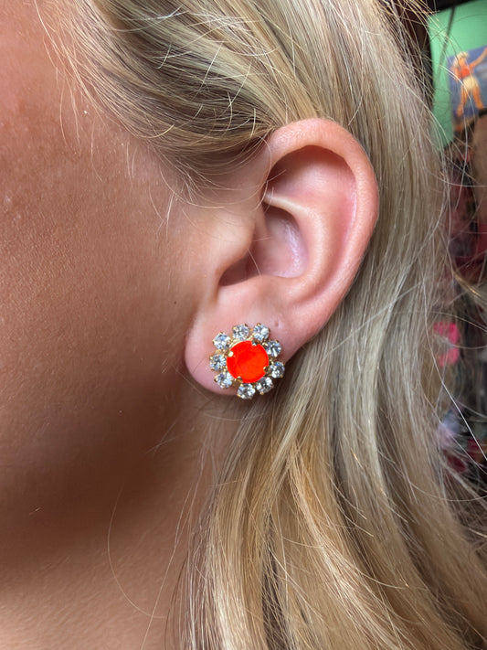 ELECTRIC RED DAISY MAE EARRINGS