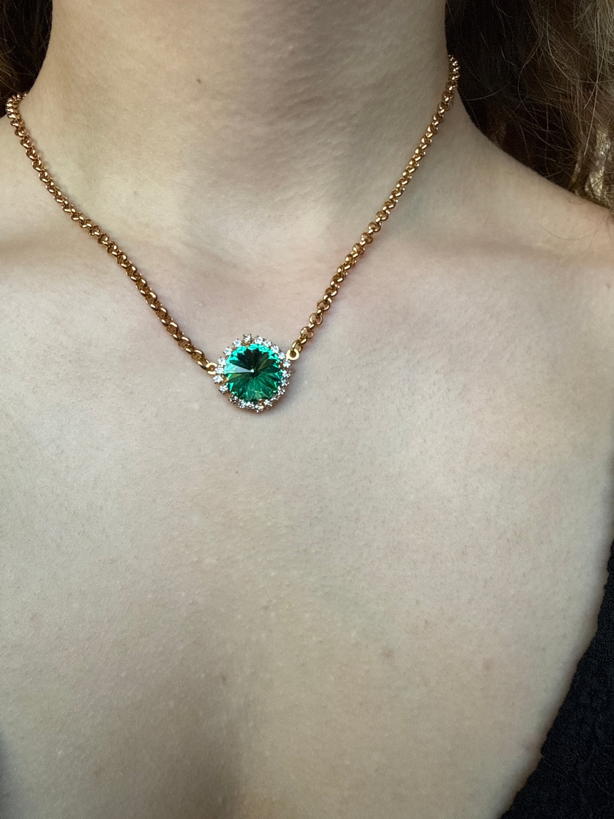 WETSTONE: Caribbean green Drop Necklace