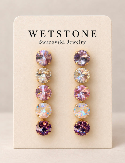 WETSTONE: Victorian Blooms 5- Drop Earrings