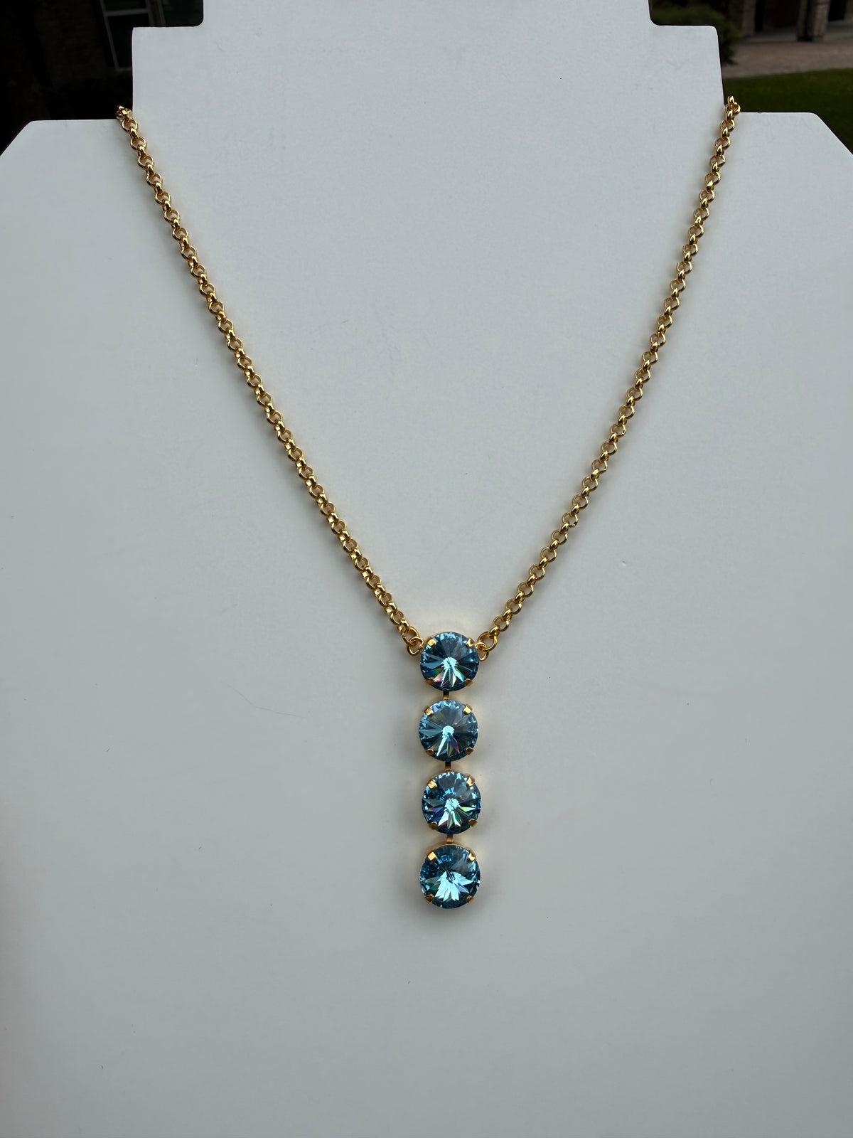 WETSTONE: Aqua Noir Drop Necklace