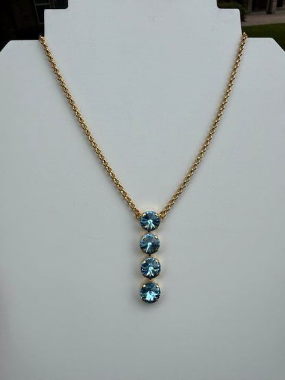 WETSTONE: Aqua Noir Drop Necklace