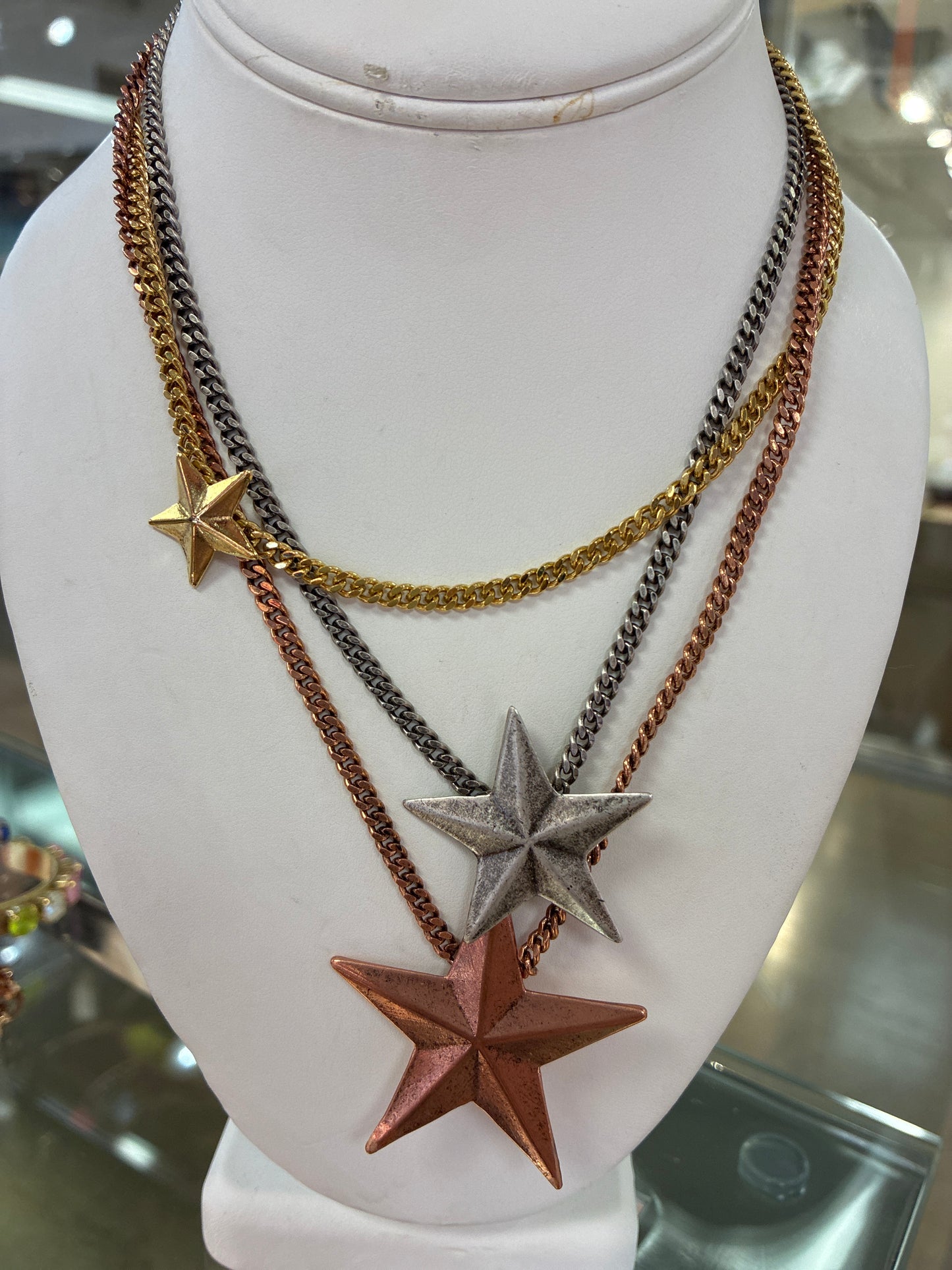 Brazil Three Star Multi Necklace