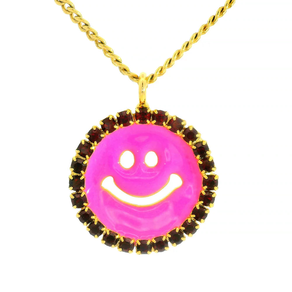 MINI BE HAPPY SMILEY FACE NECKLACE