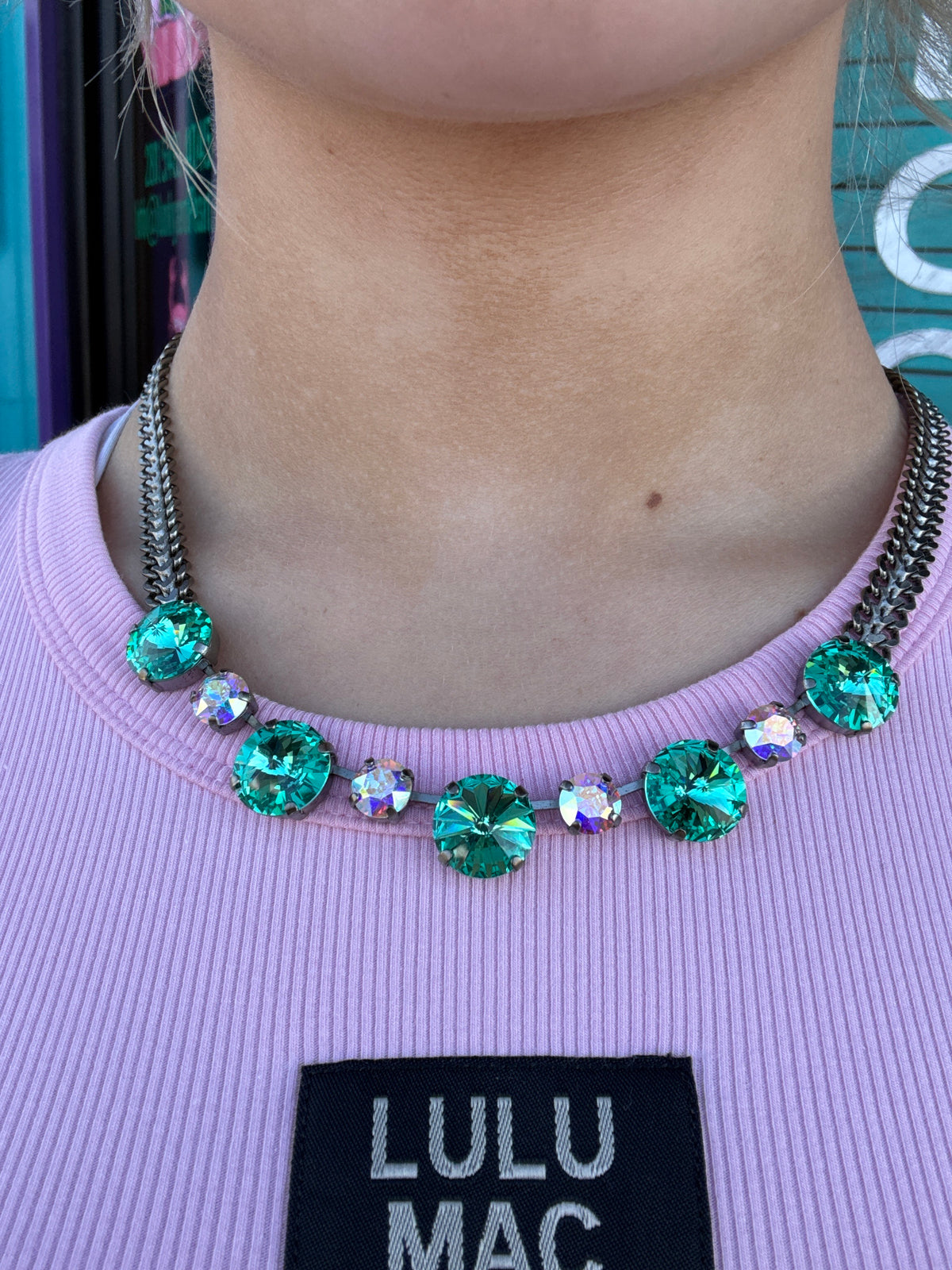 Wet Stone: Serpentine Emerald City in Silver