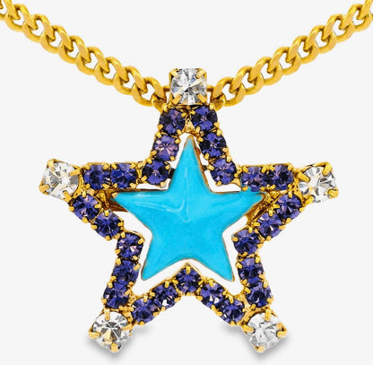 SWEET STAR NECKLACE IN LIGHT BLUE
