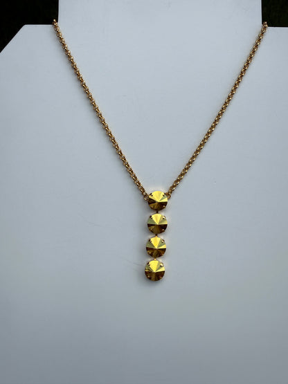 WETSTONE: Metallic Sunshine Noir Drop Necklace