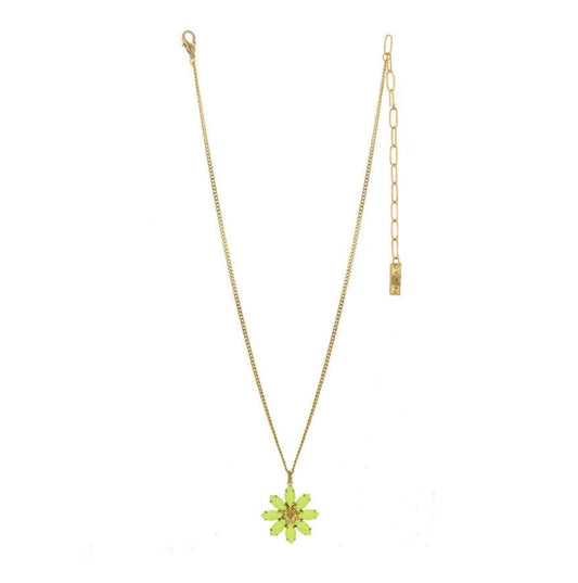 Mini Molly Daisy Necklace in Electric Yellow