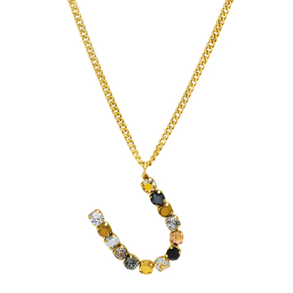 MONOGRAM NECKLACE IN COLORS IN METALLICS (ALPHABET)