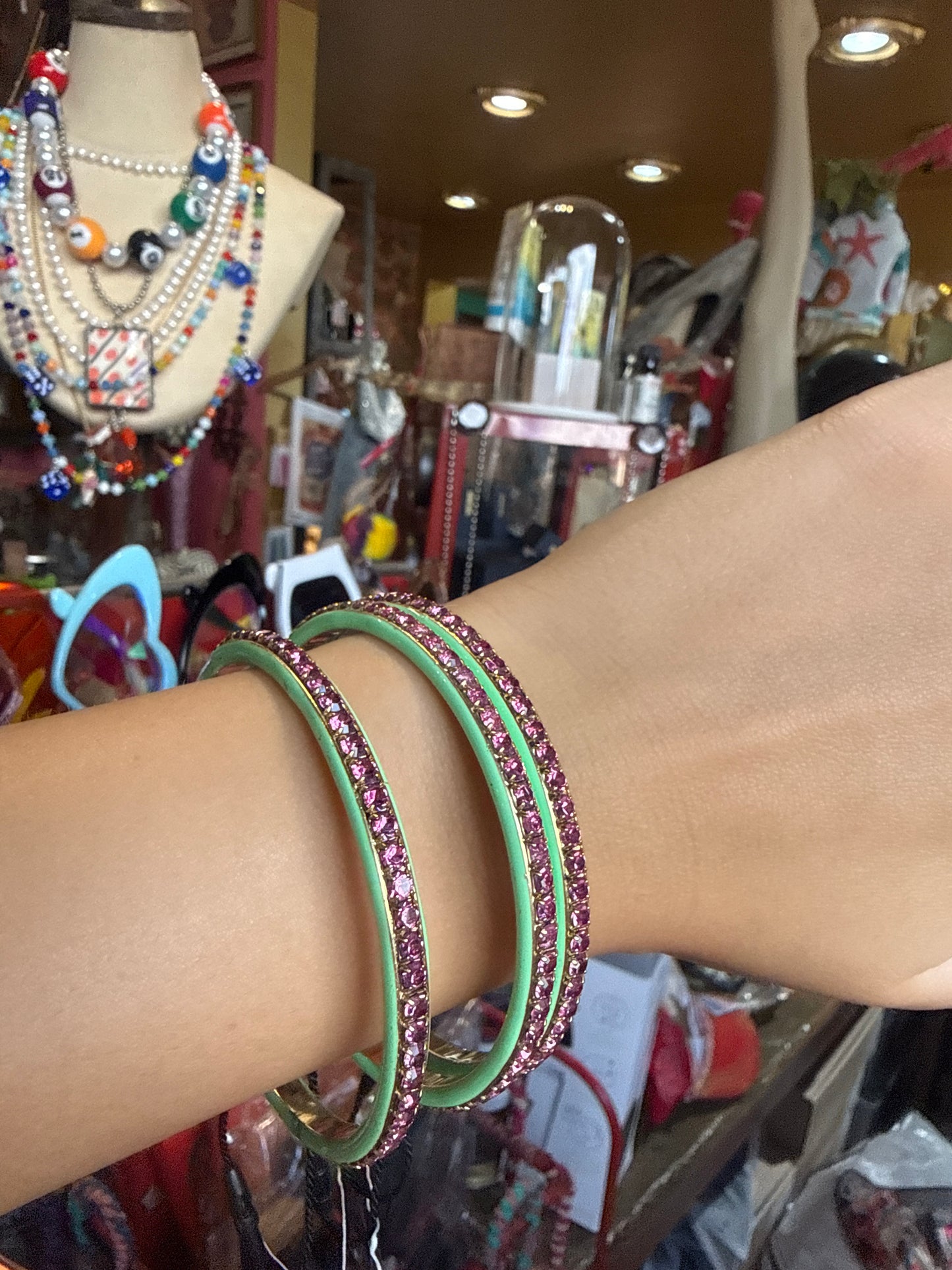 Mint And Pink Helly Bangle
