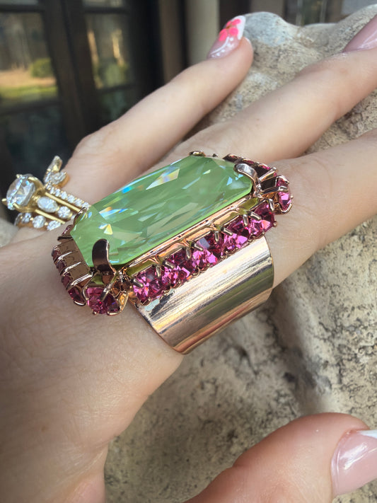 WETSTONE: Dusty Lime Femme Fatale Ring