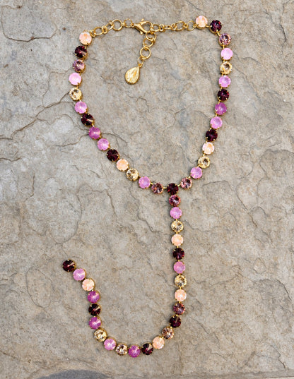 WETSTONE: Amethyst Wrapped in Silk Dividual Lariat Necklace