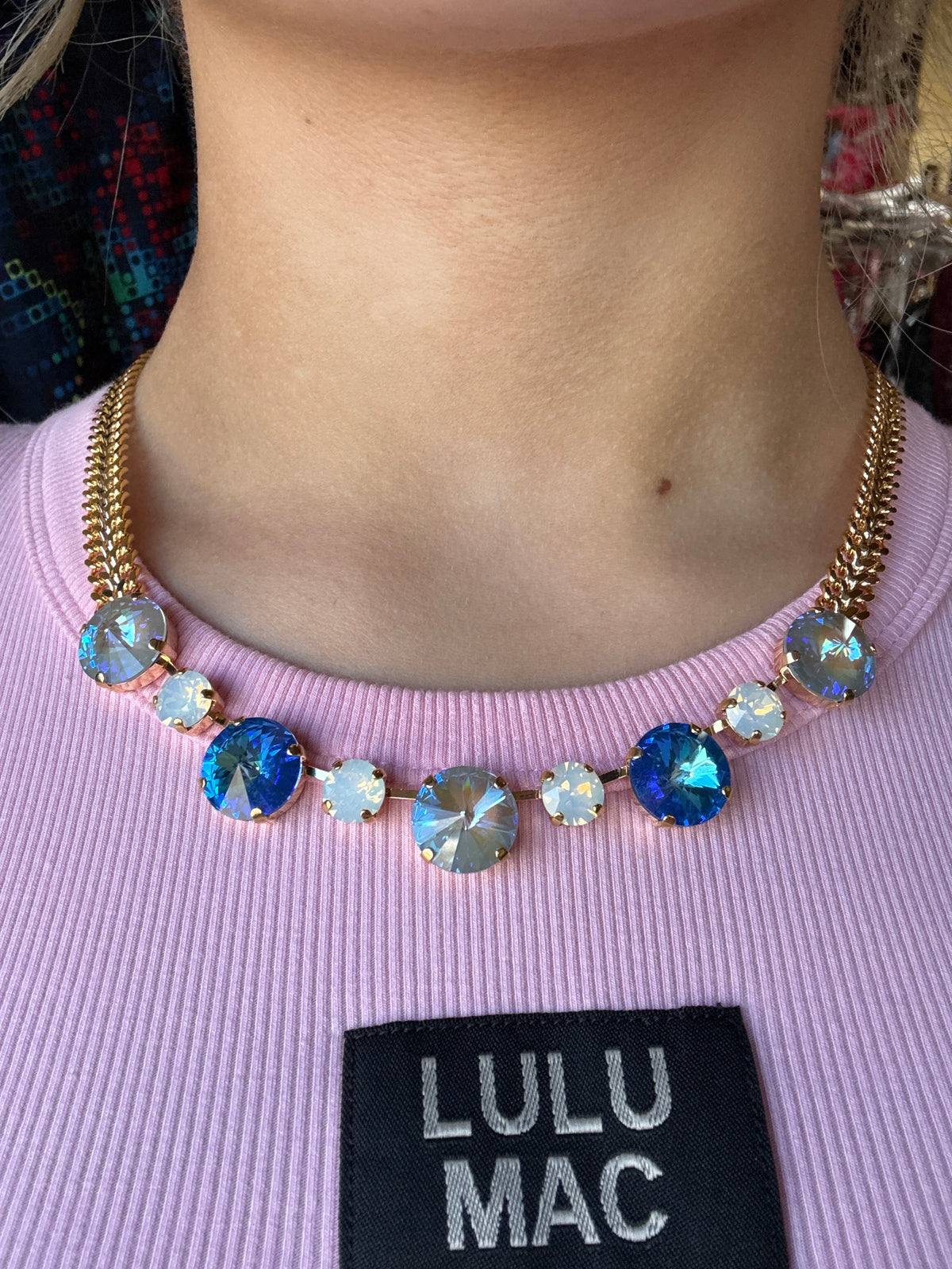 Wet Stone: Serpentine Blue Skies in Gold
