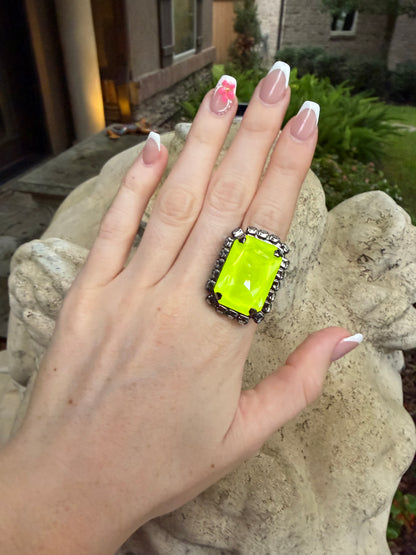 WETSTONE: Electric Yellow Femme Fatale Ring
