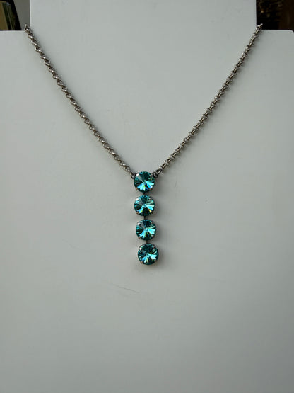 WETSTONE: Blue Lagoon Noir Drop Necklace