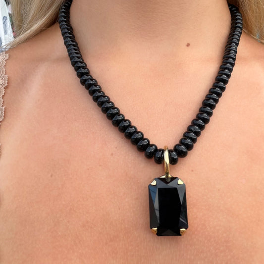 Jet Black Soleil Necklace