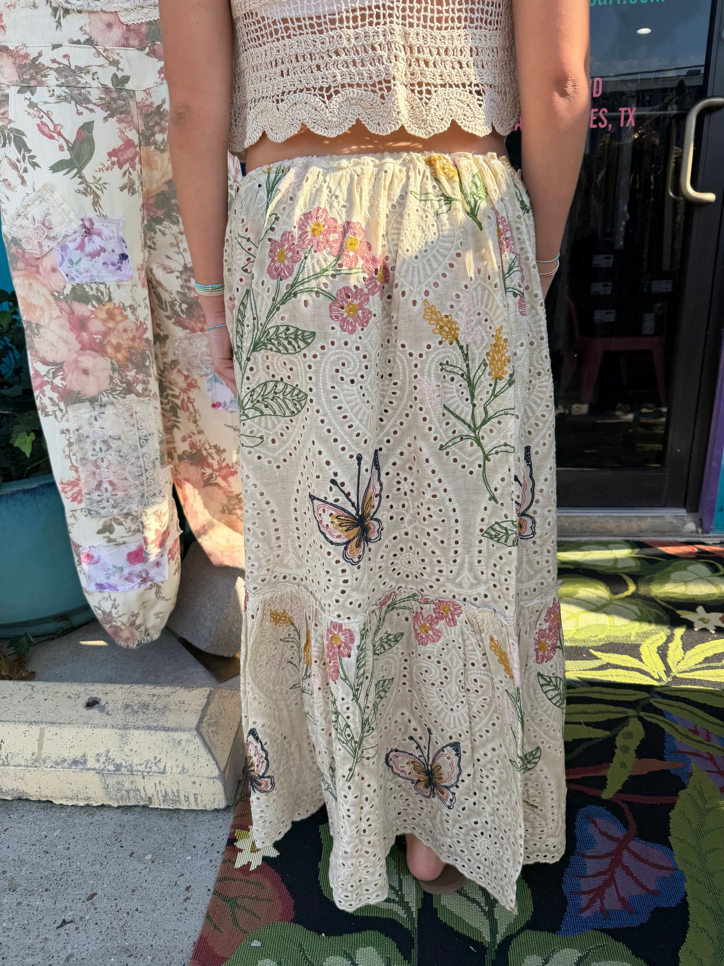 Wild Flower Eyelet Skirt