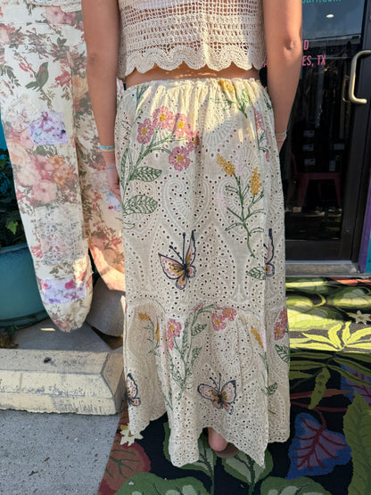 Wild Flower Eyelet Skirt