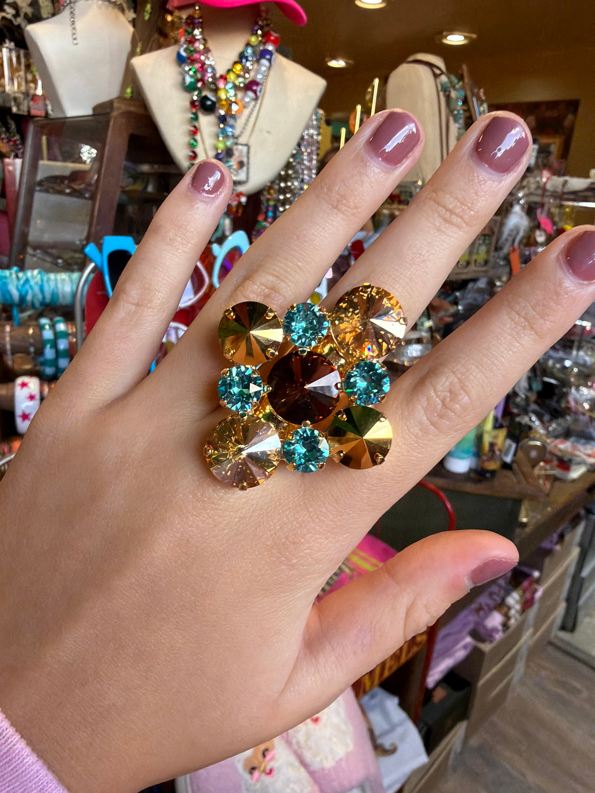 WETSTONE: Coastal Cowgirl lily pad Ring